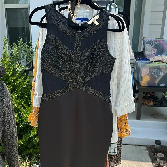 Apt. 9 | Dresses | Apt 9 Black Embellished Bodycon Midi Dress | Poshmark
